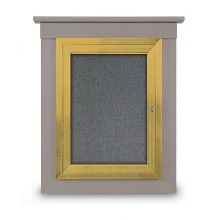 United Visual Products Sliding Glass Enclosed Letterboard, 60"x3, UV9006ACS-BRONZE-GREYVL UV9006ACS-BRONZE-GREYVL